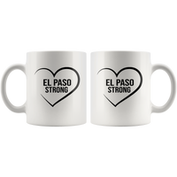 El Paso Strong Heart Texas White Coffee Mug