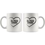 El Paso Strong Heart Texas White Coffee Mug