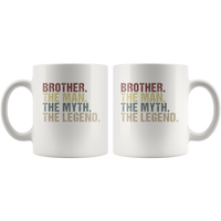 Brother the man the myth the legend vintage white gift coffee mugs