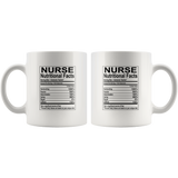 Awesome nurse nutritional facts hardworking passion determination white coffee mug