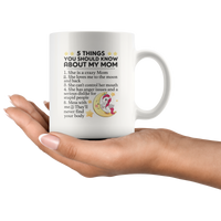5 things you should know about my crazy mom loves me moon back has anger issues unicorn black coffee mug