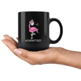 #Flarantined Flamingo Quarantine Funny Gift Black Coffee Mug