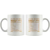 June born facts servings per container, born in June, birthday gift white coffee mug