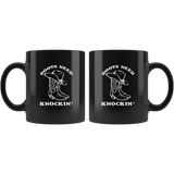 Cowboy Boots Need Knockin' Black Coffee Mug