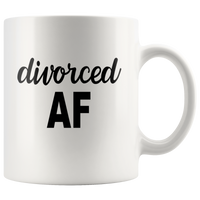 Divorced AF White Coffee Mug