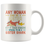 Someone special to be an Auntie shark vintage gift white coffee mugs for aunt