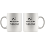 Vegetarian, Old Indian Word For Lousy Hunter White Coffee Mug