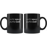 A Little Dolly A Little Cardi Black Coffee Mug