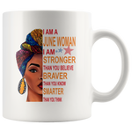 June woman I am Stronger, braver, smarter than you think, birthday gift white coffee mugs