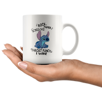 Lilo Rock Paper Scissors Throat Punch I Win Stitch White Coffee Mug