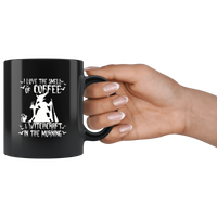 I Love The Smell Of Coffee & Witchcraft In The Morning Halloween Gift Black Coffee Mug
