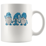 Hanging With Blue Gnomies Christmas Xmas Gift White Coffee Mug