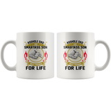 Asshole Dad Smart Ass Son Best Friends For Life, Father's Day Gift White Coffee Mug