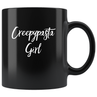 Creepypasta Girl Black Coffee Mug