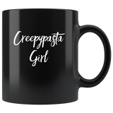 Creepypasta Girl Black Coffee Mug