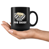 Pug Daddy Dad Father's Day Gift Black Coffee Mug