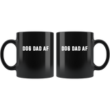 Dog dad af father's day gift black coffee mug
