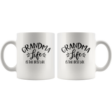 Grandma Life Is A Best Life Funny Mothers Day Gift White Coffee Mug