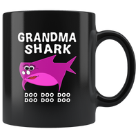 Grandma shark doo doo doo, mother's day white gift coffee mugs