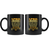 April Certified Has An Evil Side You Do Not Want To Mess Birthday Black Coffee Mug
