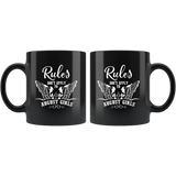 Rules Don't Apply To August Girls Birthday Gift Black coffee mug