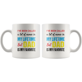 A lot of names in my lifetime but dad is my favorite, father's day gift white coffee mug