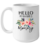 Hello My New Name Is Mommy 1st First Mothers Day Gift White Coffee Mug