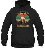 The One With All The Thanksgiving Turkey Chicken Funny Vintage Retro T Shirts