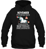 November it's my birthday month I'm now accepting birthday dinners, lunches and gifts unicorn tee shirt