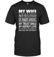 My Wife Is My Best Friend My Greatest Support Funny Sarcastic Gift From Husband Men T Shirt