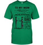 To My Mom I Know It's Not Easy For A Man To Raise A Child Personalized T Shirts Gift From Daughter Mothers Day White Tee Shirts