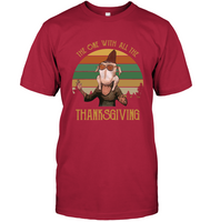 The One With All The Thanksgiving Turkey Chicken Funny Vintage Retro T Shirts