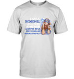 I am a december girl was born with gypsy soul hippie heart mermaid spirit birthday tee shirts