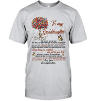 To My Granddaughter Personalized T Shirts I Love You Gift From Grandma White Tee Shirt