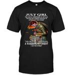 July Girl The Devil Whispered In My Ear Child of God Woman Faith Warrior Christ I'm Storm Birthday Gift T Shirt