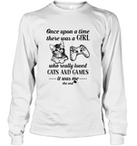 Once Upon A Time There Was A Girl Who Really Loved Cats And Games Tee Shirt