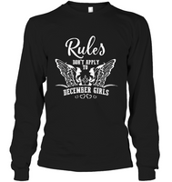 Rules Don't Apply To December Girls Birthday Gift Tee Shirt