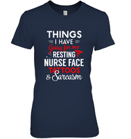 Things I Have Going For Me Resting Nurse Face Tattoos And Sarcasm Tee Shirt Hoodies
