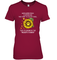 When Women Reach A Certain Age They Start To Collect Dogs Dog Paw On Sunflower T Shirts