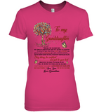To My Granddaughter Personalized T Shirts I Love You Gift From Grandma White Tee Shirt