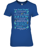 To My Dearest Daughter I Love You Personalized T Shirts Gift From Mom Mother Butterfly Black Tee