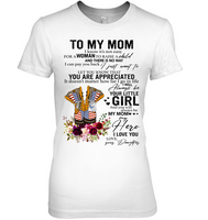Air Force To My Mom I Know It's Not Easy For A Woman To Raise A Child Daughter Gift For Mothers Day T Shirts