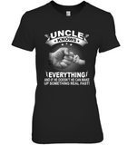 Uncle Knows Everything Men Shirts Fathers Day Funny Gift T Shirt