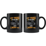 My trike is calling and I must go black coffee mug