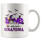 Personalized Halloween Gift For Grandma, Gift Ideas For Nana Mimi Mom From GrandKid Kid Love White Coffee Mug