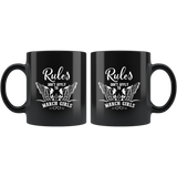 Rules Don't Apply To March Girls Birthday Gift Black Coffee Mug