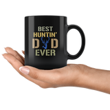 Best huntin' dad ever father's day gift black coffee mugs
