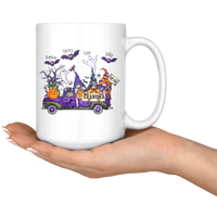 Personalized Halloween Gift Idea For Grandma Nana Mimi Gigi From Grandkids Name White Coffee Mug