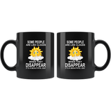 Some people are like clouds when they disappear it's a beautiful day funny sun black coffee mug