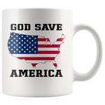 God Save America Kanye Flag White Coffee Mug